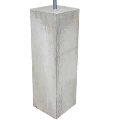 Betonpoer 15x15 en 50 cm hoog grijs M16