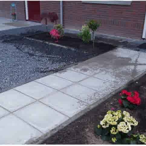 Betontegel 40x60x5 grijs met facet