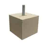 Betonpoer 12x12 en 10 cm hoog M16
