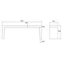 B-keus tuinbank grijs antraciet 150 cm B-keus tuinbank grijs antraciet 150 cm