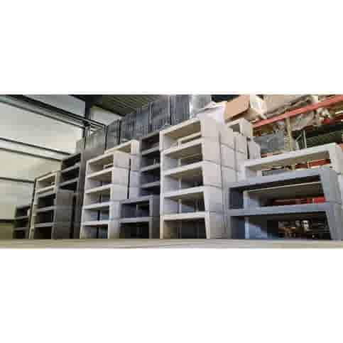 Tuinbank beton 150 cm wit/grijs