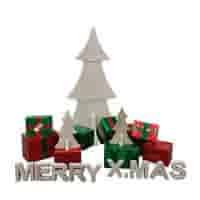 Kerstboom grijs beton 160 cm