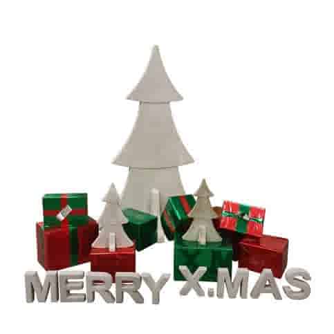 Kerstboom grijs beton 160 cm