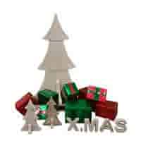 Kerstboom grijs beton 160 cm