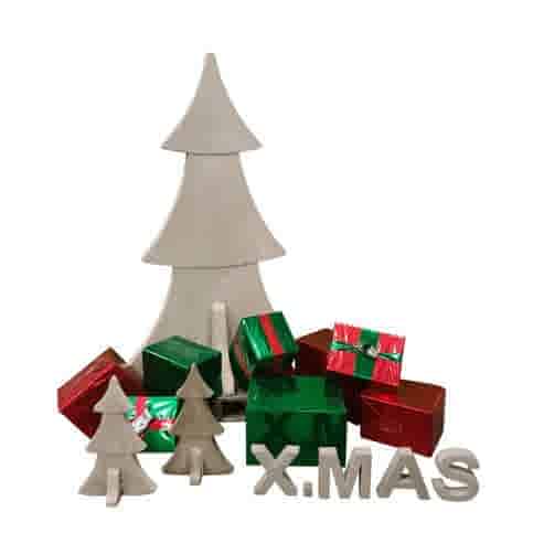 Kerstboom grijs beton 160 cm