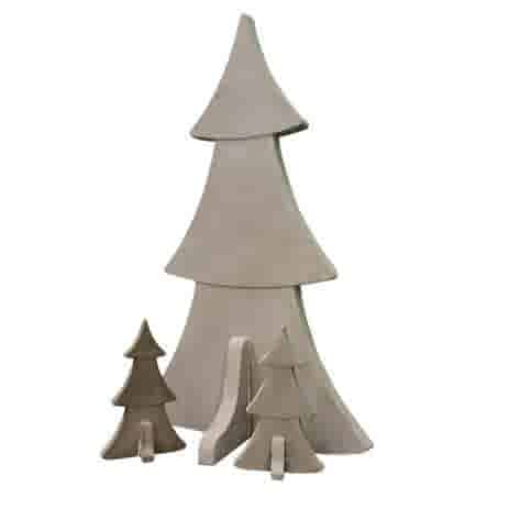 Kerstboom grijs beton 48 cm