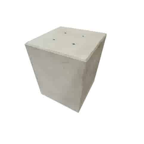 Betonpoer 60x60 en 75 cm hoog grijs M16