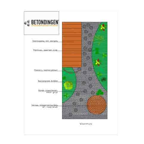 Ronde grijze staptegel 19 cm – Rustique Beton  met een natuurlijk geleefd karakter
