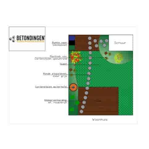 Ronde grijze staptegel 55 cm – Rustique Beton  met een natuurlijk geleefd karakter