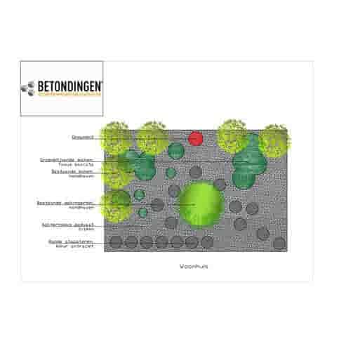 Ronde grijze staptegel 55 cm – Rustique Beton  met een natuurlijk geleefd karakter
