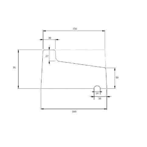 Raamdorpel beton 16x9,5/5 cm