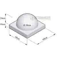 Parkeerbol groot op voet antraciet Ø50 cm