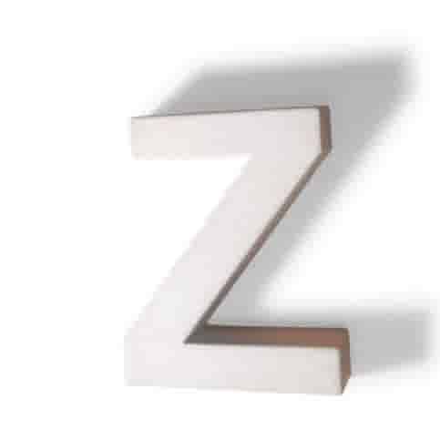 Betonnen letter Z