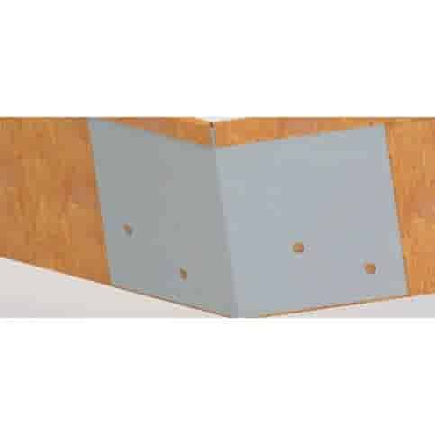 Cortenstaal koppelplaat 45º voor kantopsluiting 13 cm