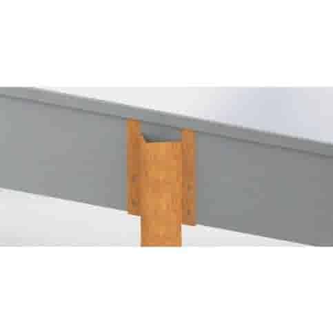 Verzinkt staal kantopsluiting geplet 13 cm complete set per 15 meter