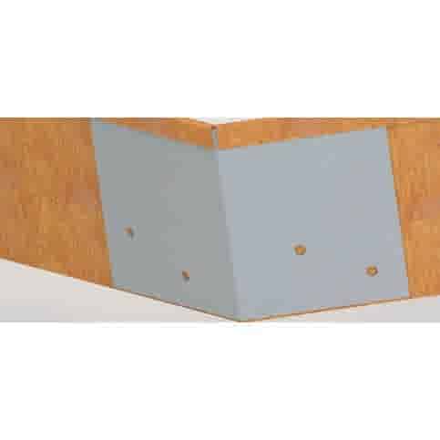Verzinkt staal koppelplaat 45º voor kantopsluiting 13 cm