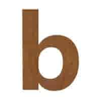 Cortenstaal letter b