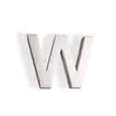Betonnen letter W