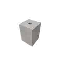 Sokkel / Betonpoer 15x15 en 20 cm hoog antraciet met gat 3 cm