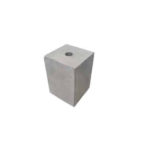 Sokkel / Betonpoer 15x15 en 20 cm hoog antraciet met gat 3 cm