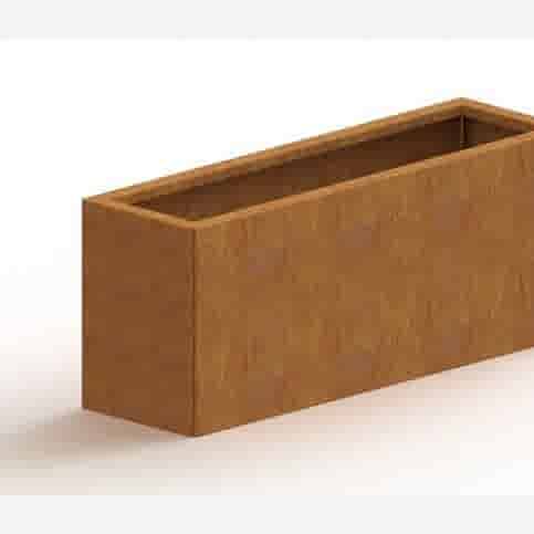 Cortenstaal plantenbak Texas 30x100 cm
