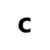 Zwart RVS (plak) letter c