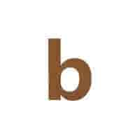 Cortenstaal letter b (plak)