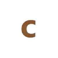Cortenstaal (plak) letter c
