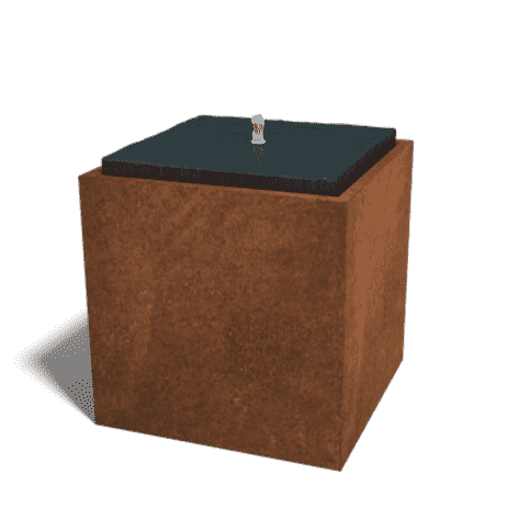 Cortenstaal waterornament 80x80x80 cm