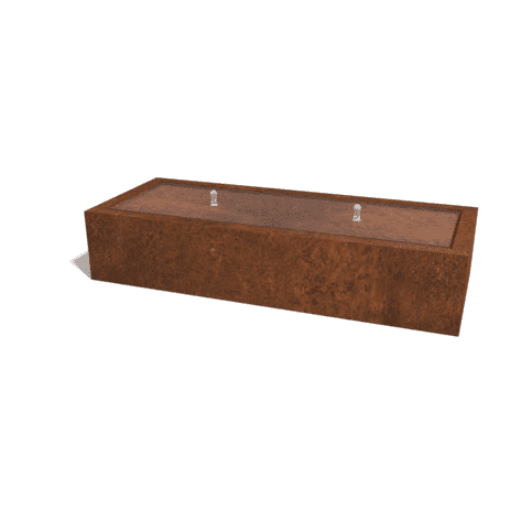 Cortenstaal watertafel 200x80x40 cm