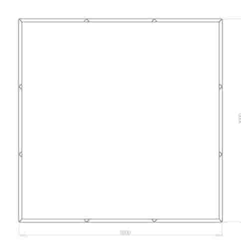 Cortenstaal plantenbak Miami XXL 300x300 cm