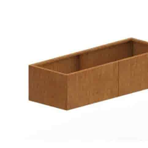 Cortenstaal plantenbak Texas XXL 160x60 cm