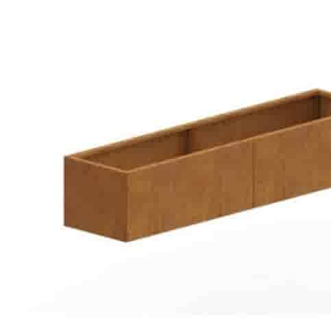 Cortenstaal plantenbak Texas XXL 200x50 cm
