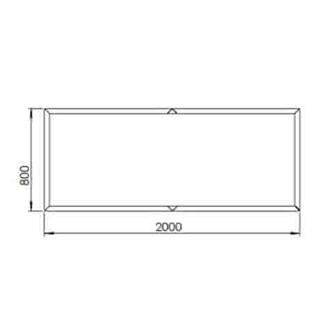 Cortenstaal plantenbak Texas XXL 200x80 cm