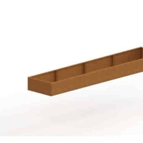 Cortenstaal plantenbak Texas XXL 480x100 cm