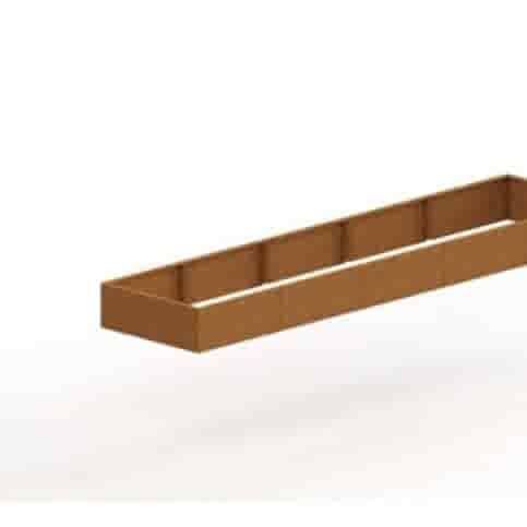 Cortenstaal plantenbak Texas XXL 500x120 cm