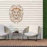 Cortenstaal wanddecoratie Leeuw 1.0