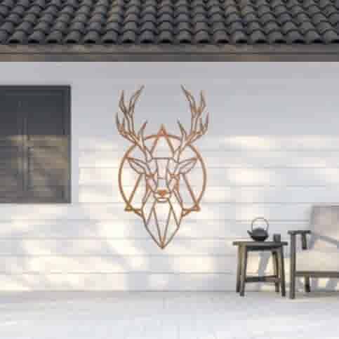Cortenstaal wanddecoratie Hert 2.0