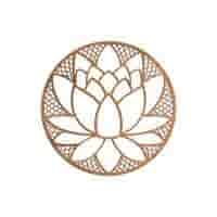 Cortenstaal wanddecoratie Lotus Bloem