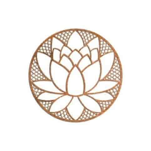 Cortenstaal wanddecoratie Lotus Bloem
