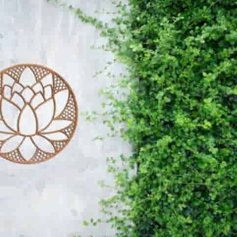 Cortenstaal wanddecoratie Lotus Bloem
