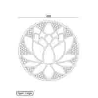 Cortenstaal wanddecoratie Lotus Bloem
