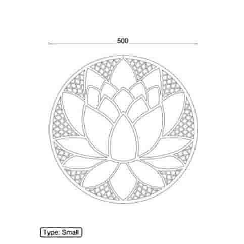 Cortenstaal wanddecoratie Lotus Bloem