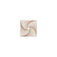 Cortenstaal wanddecoratie Geometrisch Patroon 3.0