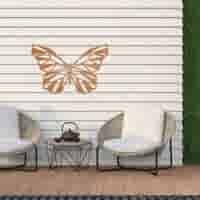 Cortenstaal wanddecoratie Vlinder 2.0
