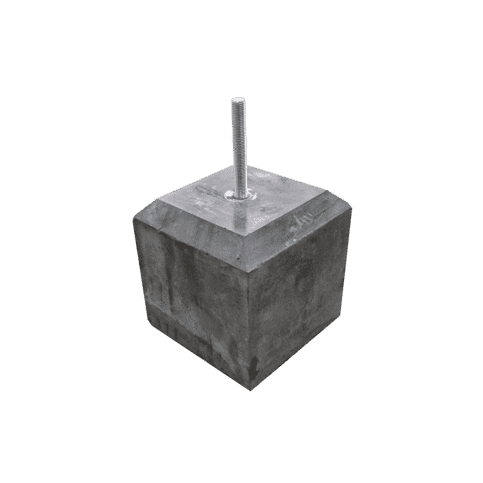 Betonpoer 20x20 en 20 cm hoog antraciet M16