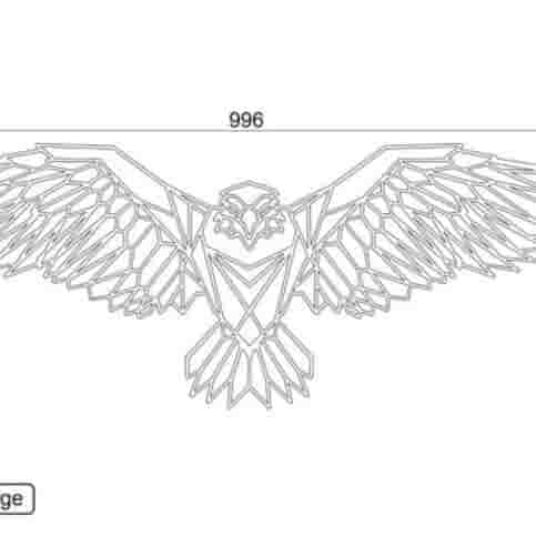 Cortenstaal wanddecoratie Eagle