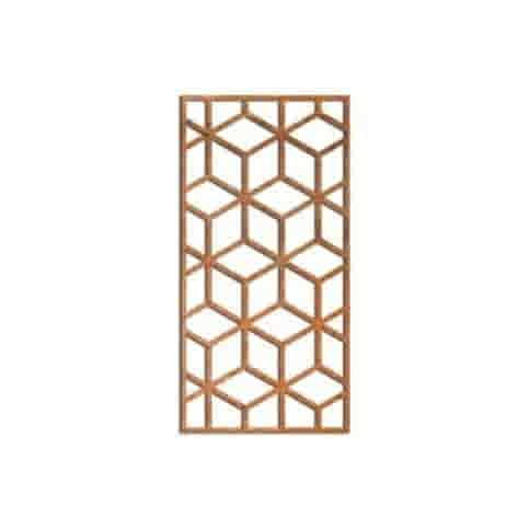 Cortenstaal wanddecoratie Geometrisch Patroon 2.0