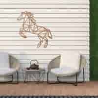 Cortenstaal wanddecoratie Paard