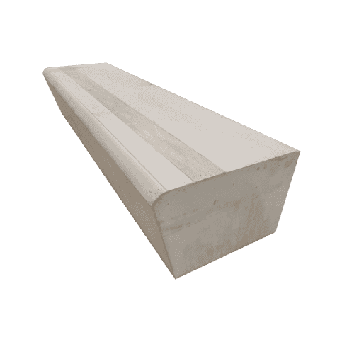 Traptreden 26,5/23x18x100 cm grijs met antislip rand